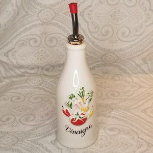Revol La Porcelaine Vinaigre Bottle Cruet Porcelain Vinegar Dispenser France